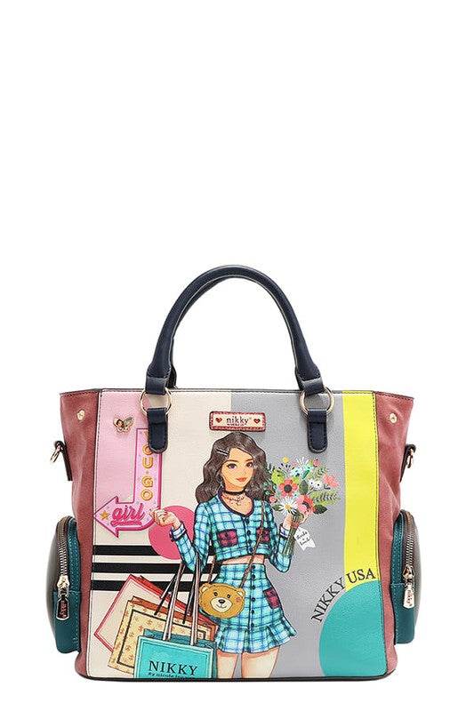 Nicole Lee USA Eco-Leather Handbag with Side Pockets - Shop Style & More | Fresh Looks, Everyday Deals & Free Shipping