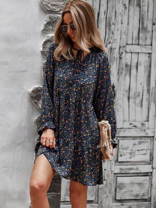 Long sleeve floral printed dress - Shop Style & More | Fresh Looks, Everyday Deals & Free Shipping