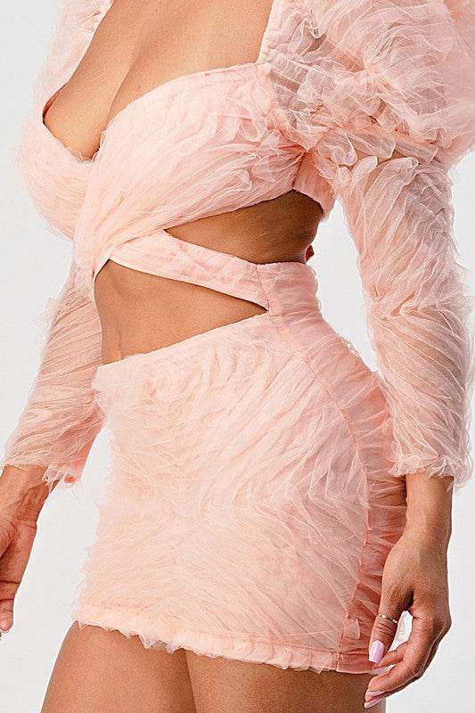 Blush Swirl Mini Dress - Shop Style & More | Fresh Looks, Everyday Deals & Free Shipping
