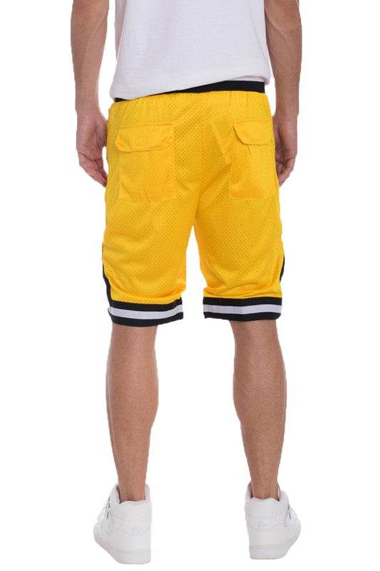 STRIPED BAND SOLID BASKETBALL SHORTS - Shop Style & More | Fresh Looks, Everyday Deals & Free Shipping