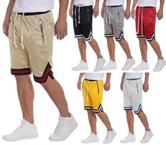 STRIPED BAND SOLID BASKETBALL SHORTS - Shop Style & More | Fresh Looks, Everyday Deals & Free Shipping