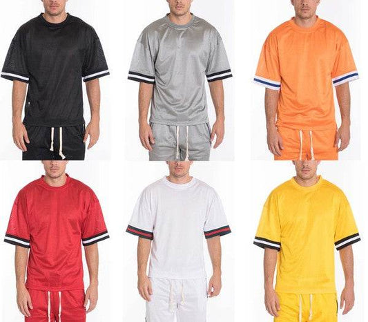 MESH SLEEVE TAPE ATHLETIC TSHIRT - Shop Style & More | Fresh Looks, Everyday Deals & Free Shipping