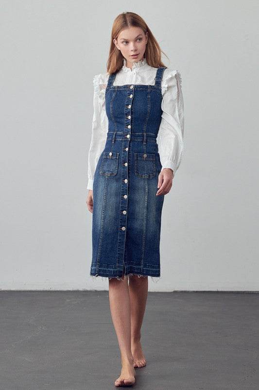 SUSPENDERS DENIM SKIRT - Shop Style & More | Fresh Looks, Everyday Deals & Free Shipping