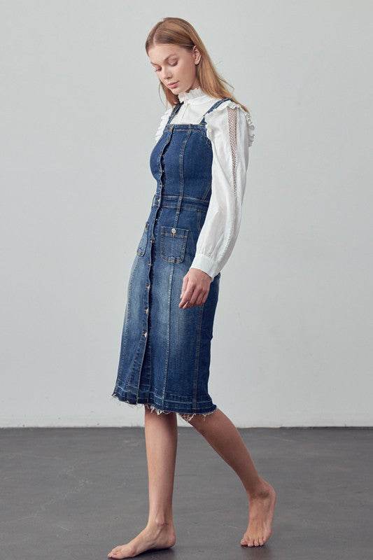 SUSPENDERS DENIM SKIRT - Shop Style & More | Fresh Looks, Everyday Deals & Free Shipping