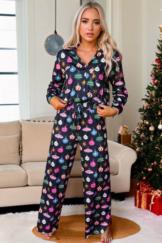 Women Christmas Print Shirt and Pants Pajama Set - Shop Style & More | Fresh Looks, Everyday Deals & Free Shipping