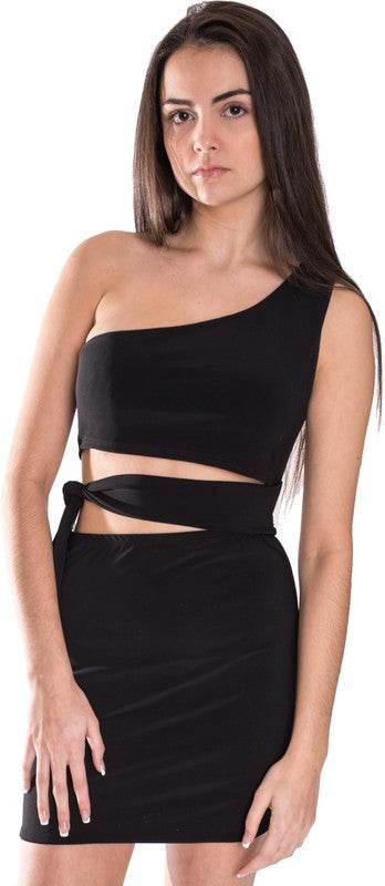 KIDS ONE SHOULDER TIE SIDE DRESS - Shop Style & More | Fresh Looks, Everyday Deals & Free Shipping
