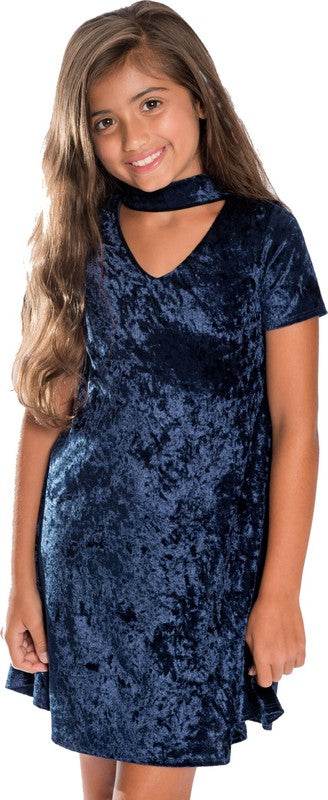 KIDS VELVET CHOKER DRESS - Shop Style & More | Fresh Looks, Everyday Deals & Free Shipping
