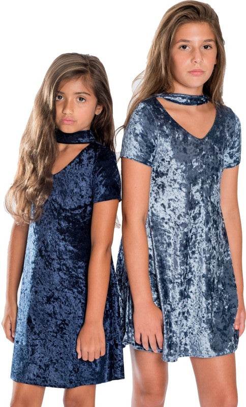 KIDS VELVET CHOKER DRESS - Shop Style & More | Fresh Looks, Everyday Deals & Free Shipping