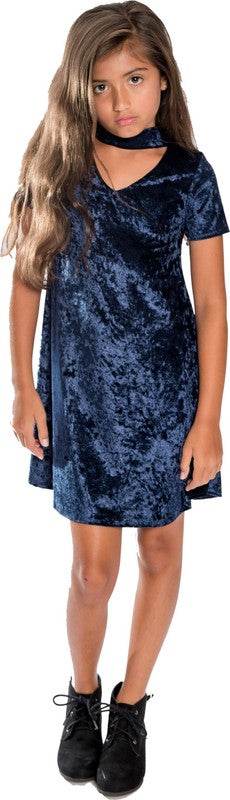 KIDS VELVET CHOKER DRESS - Shop Style & More | Fresh Looks, Everyday Deals & Free Shipping