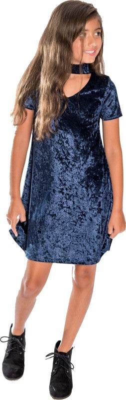 KIDS VELVET CHOKER DRESS - Shop Style & More | Fresh Looks, Everyday Deals & Free Shipping