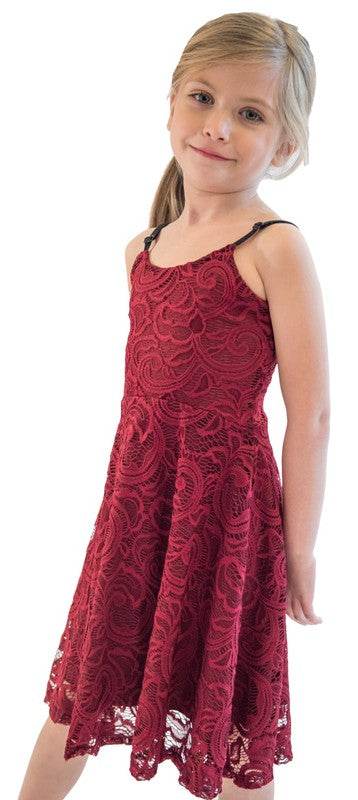 KIDS LACE BRA STRAP SKATER DRESS - Shop Style & More | Fresh Looks, Everyday Deals & Free Shipping