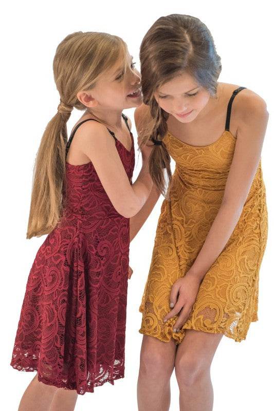 KIDS LACE BRA STRAP SKATER DRESS - Shop Style & More | Fresh Looks, Everyday Deals & Free Shipping