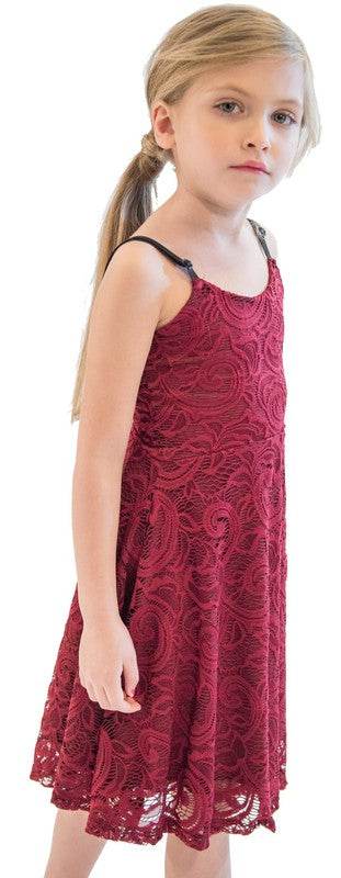 KIDS LACE BRA STRAP SKATER DRESS - Shop Style & More | Fresh Looks, Everyday Deals & Free Shipping
