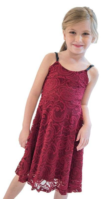 KIDS LACE BRA STRAP SKATER DRESS - Shop Style & More | Fresh Looks, Everyday Deals & Free Shipping