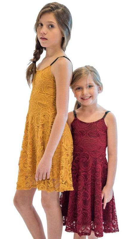 KIDS LACE BRA STRAP SKATER DRESS - Shop Style & More | Fresh Looks, Everyday Deals & Free Shipping