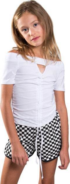 KIDS PULL-STRING OFF THE SHOULDER TOP - Shop Style & More | Fresh Looks, Everyday Deals & Free Shipping
