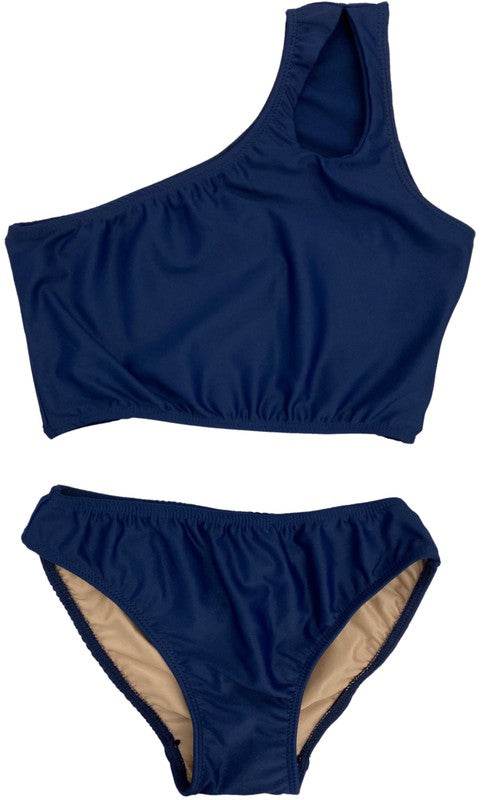 GIRL'S TWO PIECE ONE SHOULDER BATHING SUIT - Shop Style & More | Fresh Looks, Everyday Deals & Free Shipping