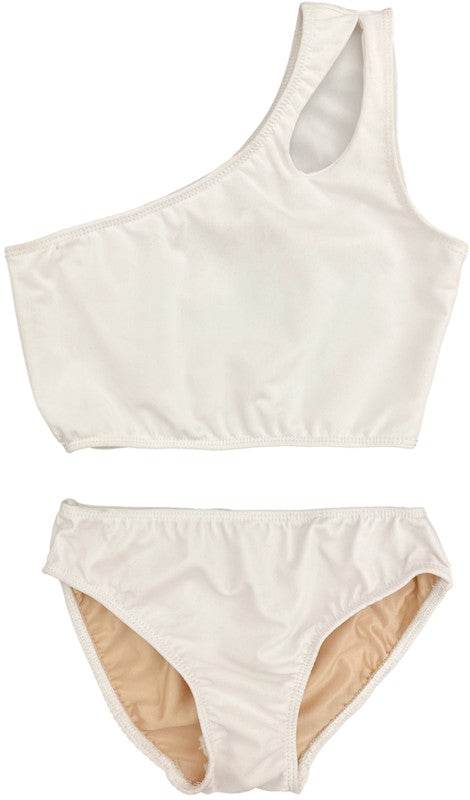 GIRL'S TWO PIECE ONE SHOULDER BATHING SUIT - Shop Style & More | Fresh Looks, Everyday Deals & Free Shipping