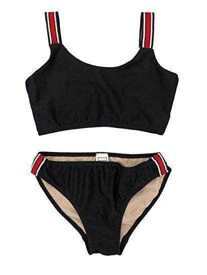GIRL'S TWO PIECE STRIPE SIDE BATHING SUIT - Shop Style & More | Fresh Looks, Everyday Deals & Free Shipping