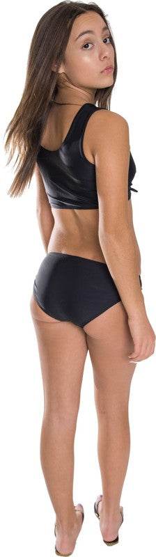 GIRL'S TWO PIECE TIE FRONT BATHING SUIT - Shop Style & More | Fresh Looks, Everyday Deals & Free Shipping