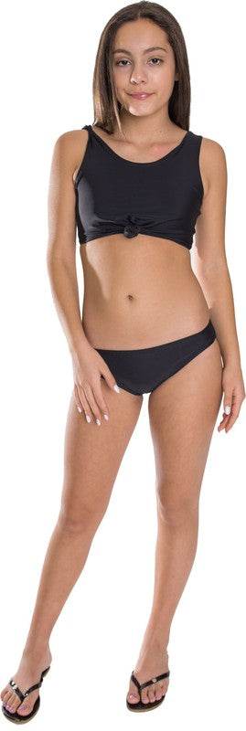 GIRL'S TWO PIECE TIE FRONT BATHING SUIT - Shop Style & More | Fresh Looks, Everyday Deals & Free Shipping