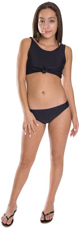 GIRL'S TWO PIECE TIE FRONT BATHING SUIT - Shop Style & More | Fresh Looks, Everyday Deals & Free Shipping