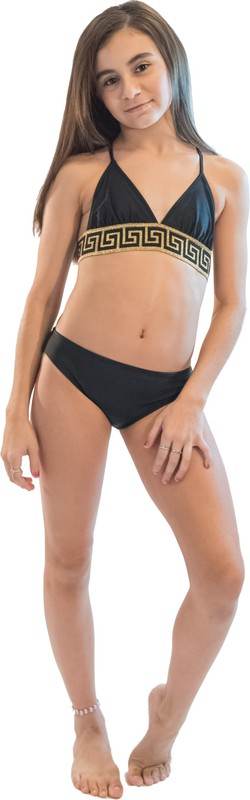 GIRL'S TWO PIECE GOLD TRIM BATHING SUIT - Shop Style & More | Fresh Looks, Everyday Deals & Free Shipping