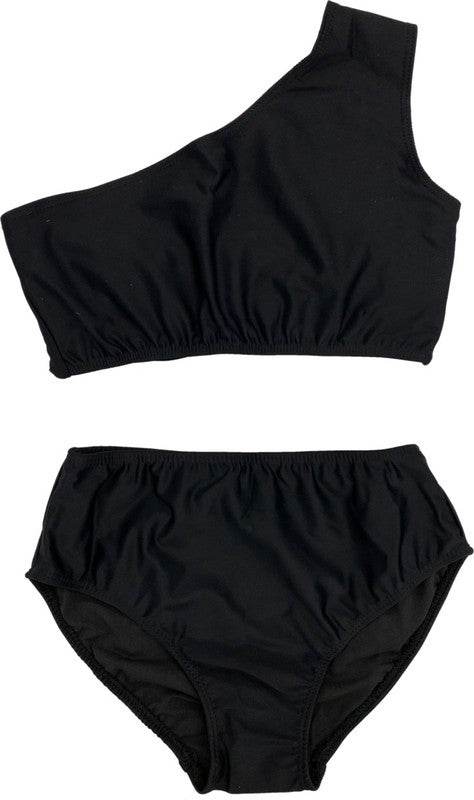 KIDS ONE SHOULDER HIGH WAISTED BIKINI - Shop Style & More | Fresh Looks, Everyday Deals & Free Shipping