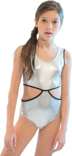 GIRL'S SILVER LAME MONOKINI BATHING SUIT - Shop Style & More | Fresh Looks, Everyday Deals & Free Shipping