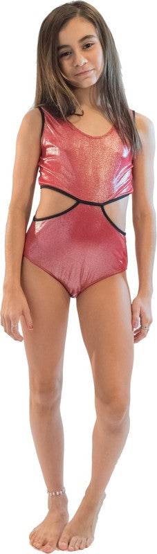 GIRL'S RED SHIMMER MONOKINI BATHING SUIT - Shop Style & More | Fresh Looks, Everyday Deals & Free Shipping