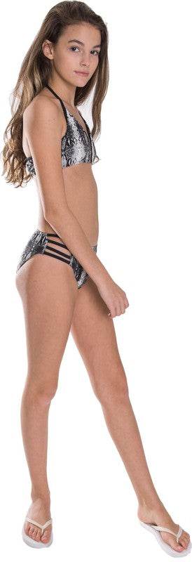 GIRL'S SNAKESKIN LADDER TWO PIECE BATHING SUIT - Shop Style & More | Fresh Looks, Everyday Deals & Free Shipping