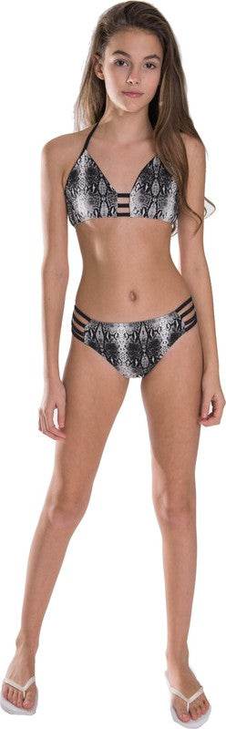 GIRL'S SNAKESKIN LADDER TWO PIECE BATHING SUIT - Shop Style & More | Fresh Looks, Everyday Deals & Free Shipping