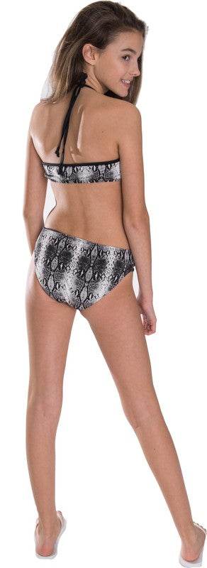 GIRL'S SNAKESKIN LADDER TWO PIECE BATHING SUIT - Shop Style & More | Fresh Looks, Everyday Deals & Free Shipping