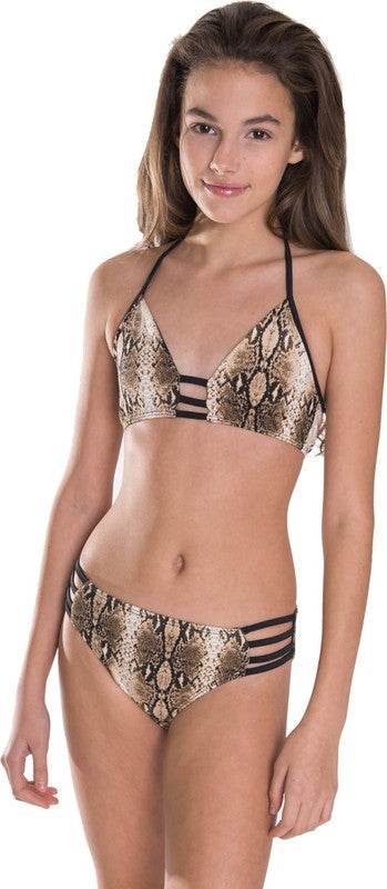 GIRL'S BROWN SNAKESKIN LADDER TWO PIECE - Shop Style & More | Fresh Looks, Everyday Deals & Free Shipping