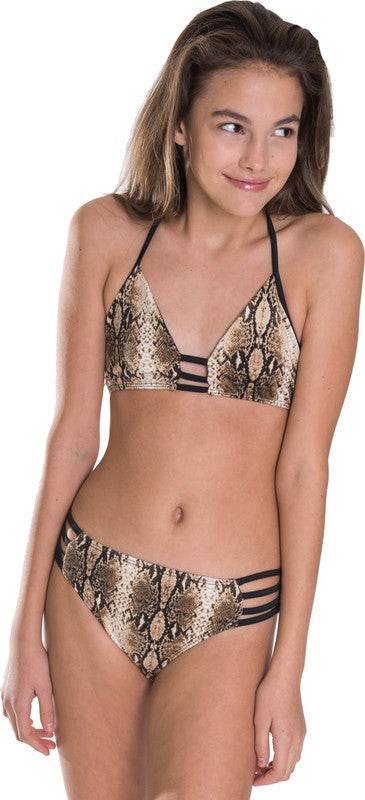 GIRL'S BROWN SNAKESKIN LADDER TWO PIECE - Shop Style & More | Fresh Looks, Everyday Deals & Free Shipping