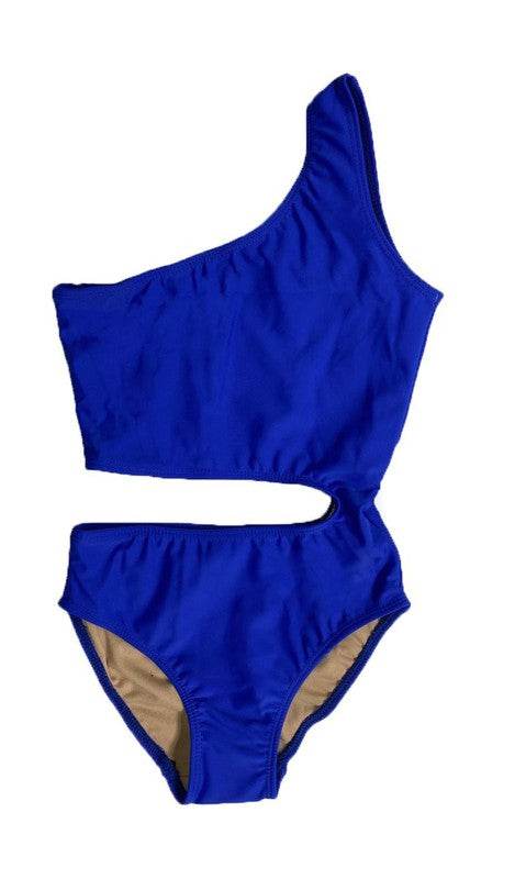 GIRL'S ONE SHOULDER CUTOUT BATHING SUIT - Shop Style & More | Fresh Looks, Everyday Deals & Free Shipping