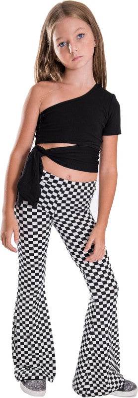 KIDS CHECKERBOARD PRINT BELL BOTTOM PANTS - Shop Style & More | Fresh Looks, Everyday Deals & Free Shipping