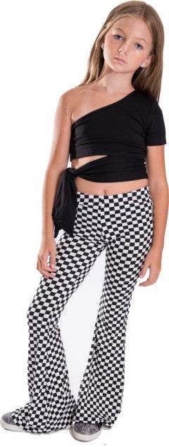 KIDS CHECKERBOARD PRINT BELL BOTTOM PANTS - Shop Style & More | Fresh Looks, Everyday Deals & Free Shipping