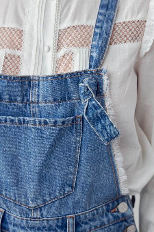 Frayed Overall Romper - Shop Style & More | Fresh Looks, Everyday Deals & Free Shipping
