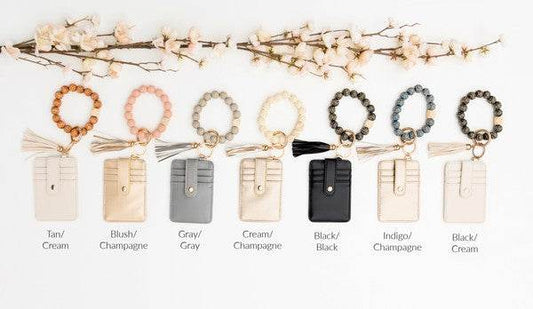 Leopard Beaded Key Ring Wallet Bracelet - Shop Style & More | Fresh Looks, Everyday Deals & Free Shipping