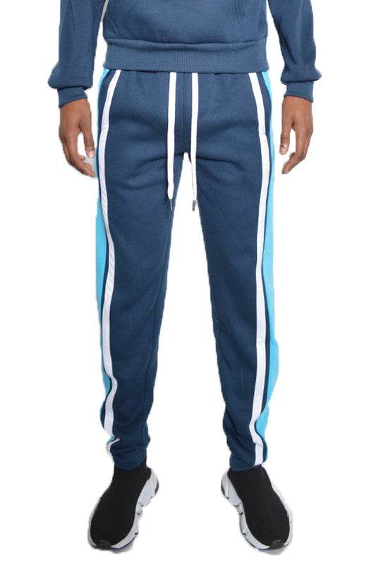 3 STRIPE COLOR BLOCK SWEAT PANTS - Shop Style & More | Fresh Looks, Everyday Deals & Free Shipping