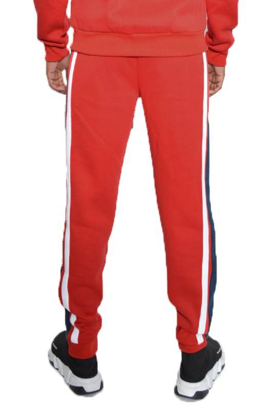 3 STRIPE COLOR BLOCK SWEAT PANTS - Shop Style & More | Fresh Looks, Everyday Deals & Free Shipping
