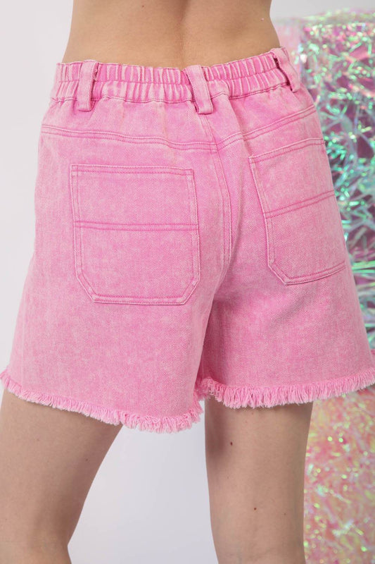 VERY J Washed Raw Hem Denim Shorts - Shop Style & More | Fresh Looks, Everyday Deals & Free Shipping