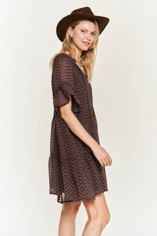 Floral print v-neck mini dress - Shop Style & More | Fresh Looks, Everyday Deals & Free Shipping
