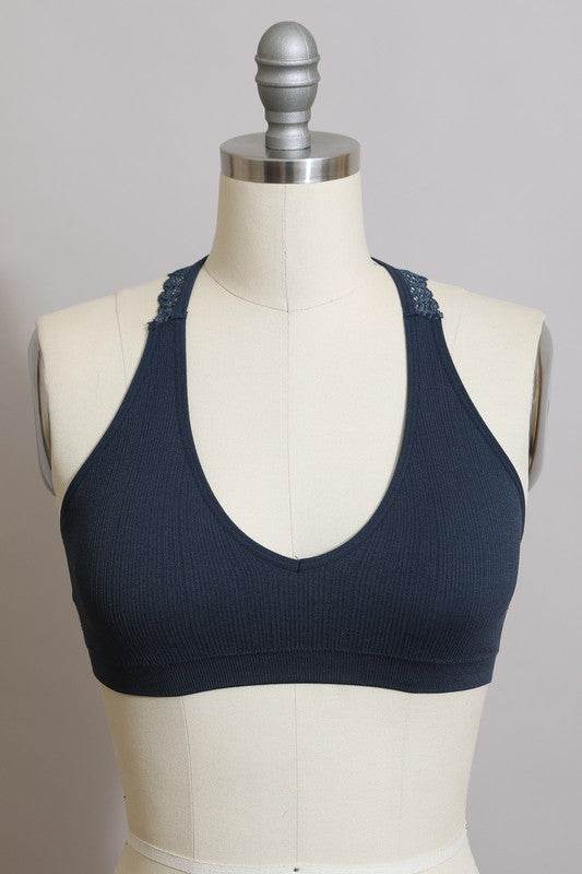 Seamless Front Lace Racerback Bralette - Shop Style & More | Fresh Looks, Everyday Deals & Free Shipping