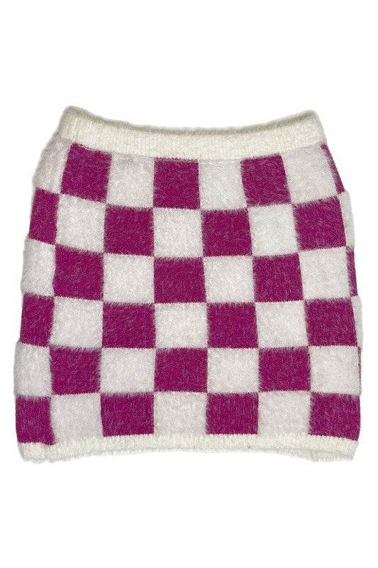Fuzzy checkered skirt - Shop Style & More | Fresh Looks, Everyday Deals & Free Shipping