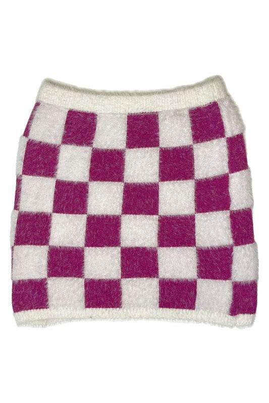 Fuzzy checkered skirt - Shop Style & More | Fresh Looks, Everyday Deals & Free Shipping