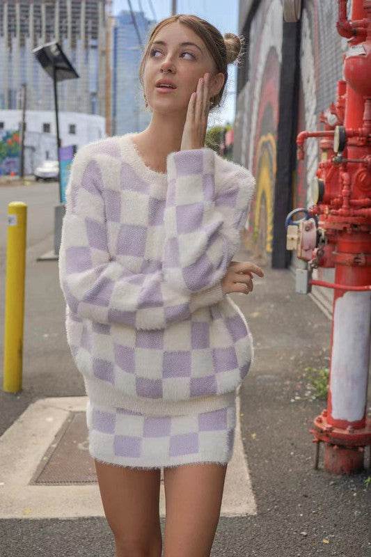 Fuzzy checkered skirt - Shop Style & More | Fresh Looks, Everyday Deals & Free Shipping