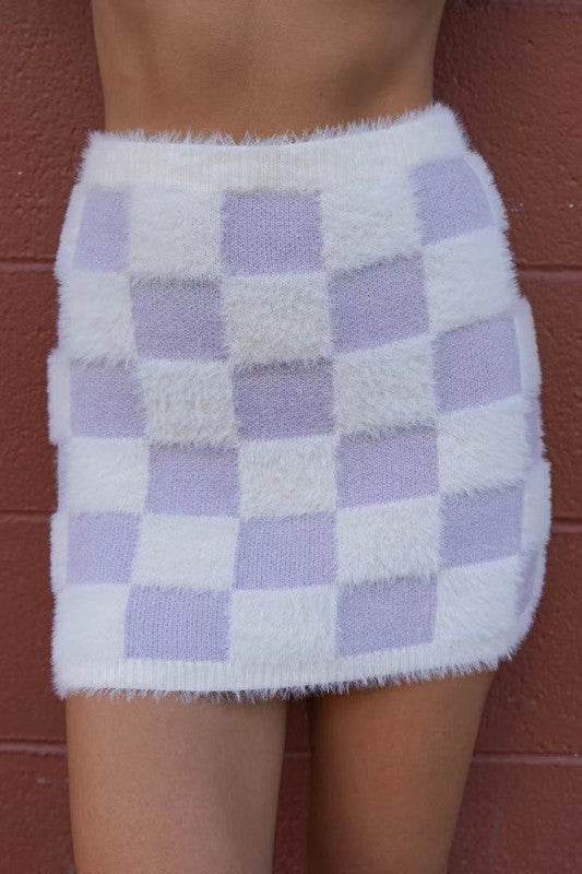 Fuzzy checkered skirt - Shop Style & More | Fresh Looks, Everyday Deals & Free Shipping