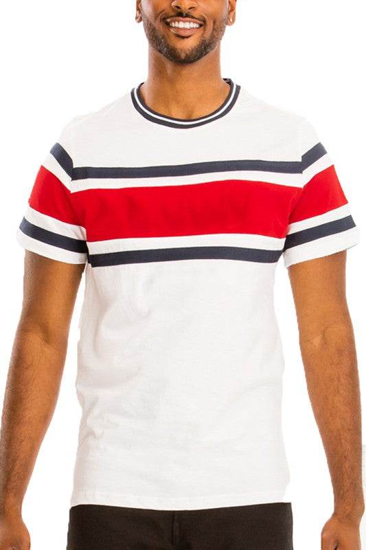 COTTON THREE STRIPE TSHIRT - Shop Style & More | Fresh Looks, Everyday Deals & Free Shipping
